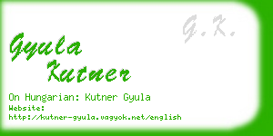 gyula kutner business card